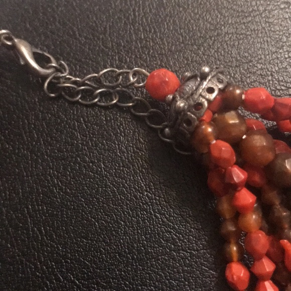 Cross beaded Multi strand necklacen - Picture 4 of 5